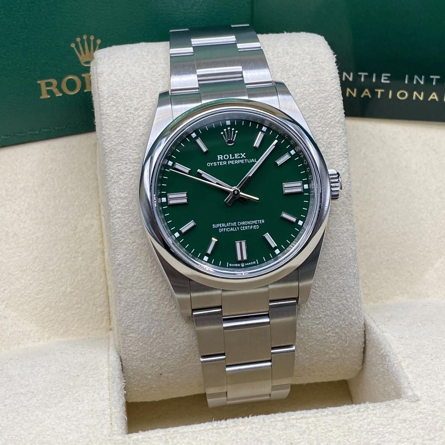 Rolex Oyster Perpetual 36mm Steel Green Dial - Ref. 126000